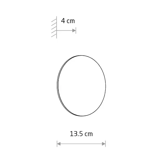 Lampa ścienna okrągła ARIA 11562 LED 6W 3000K koło IP54 czarna