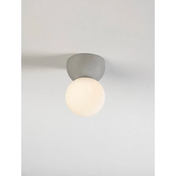 Betonowa okrągła lampa sufitowa TROSILA LE45294 szary