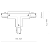 T-ŁĄCZNIK szynoprzewodu uziemienie zewnętrzne - prawe 8704 Nowodvorski do 3-fazowej szyny natynkowej 230V biały