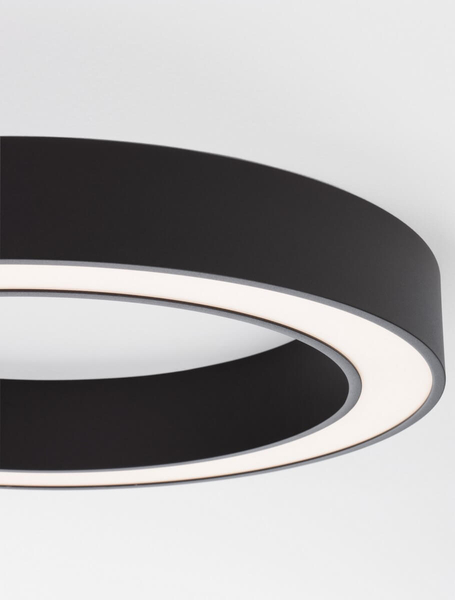 Okrągły plafon pokojowy Claro pierścień LED 50W 2700-4000K czarny