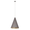 Sypialniana wisząca lampa VESUVIO 41056 stożkowa szara złota