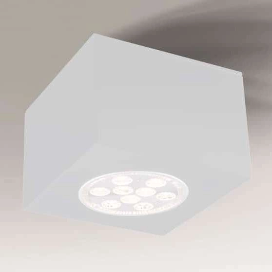 LAMPA sufitowa TAMBA 7061 Shilo kwadratowa OPRAWA metalowa downlight kostka cube biała