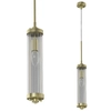 Glamour LAMPA wisząca Fiatto l Old Gold Orlicki Design szklana OPRAWA tuba ZWIS crystal złoty przezroczysty OUTLET