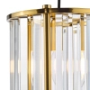Zwisająca lampa nad stół Kiran KIR0135 kryształowa mosiądz