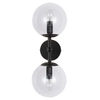 Loftowa lampa DORADO LP-002/2W BK Transp. Light Prestige kinkiet do sypialni czarny przezroczysty