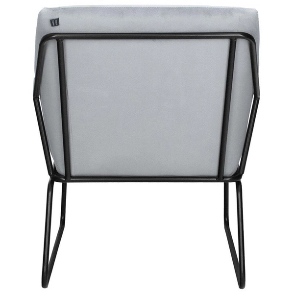 Fotel welurowy Fluence 25073-s Moos Home z poduszką szary