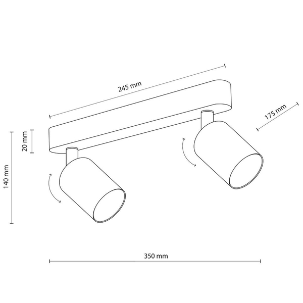 Nasufitowa lampa Livia 10233 podwójna do jadalni tubki różowa