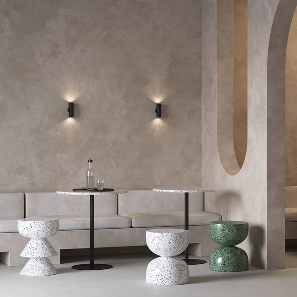 Metalowy kinkiet ścienny Focus S C068WL-02B do pokoju czarny