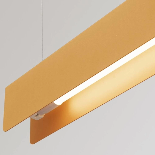 Lampa zwis nad wyspę Spark SL.1396 prostokątna do jadalni złota