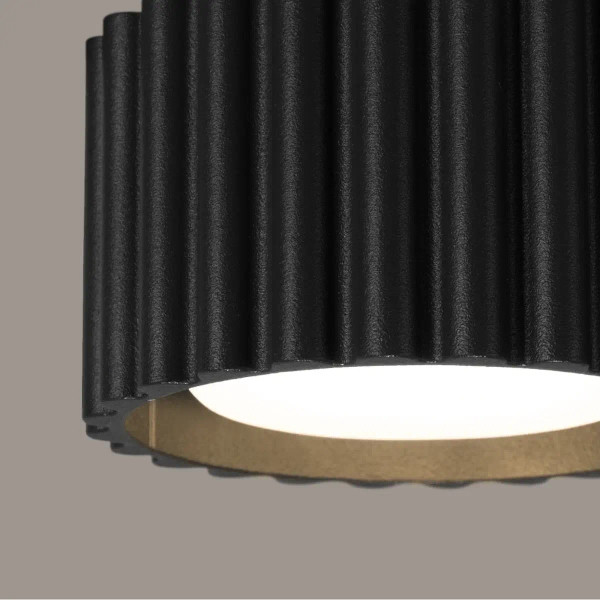 Ryflowana lampa sufitowa AURA SL.1787 tubka metalowa czarna