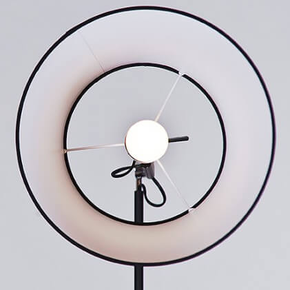Nowoczesna lampa podłogowa Zyta AZ1849+AZ2593 ruchoma czarna aluminium