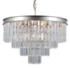 Wisząca lampa VERDES PND-44372-8A-SLVR-BRW crystal srebrny przezroczysty