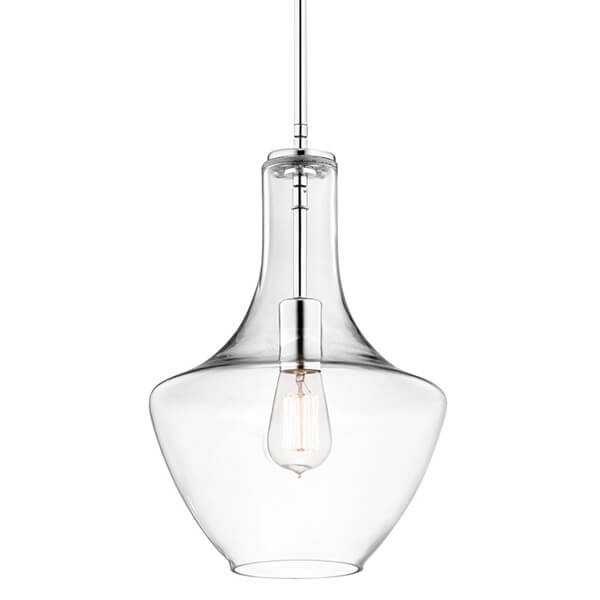 Salonowa lampa wisząca Everly KL-EVERLY-P-S-CH szklana chrom przezroczysty
