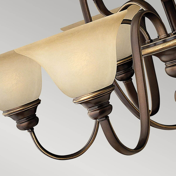 Antyczna lampa wisząca Cello HK-CELLO9 Hinkley metalowa brązowa
