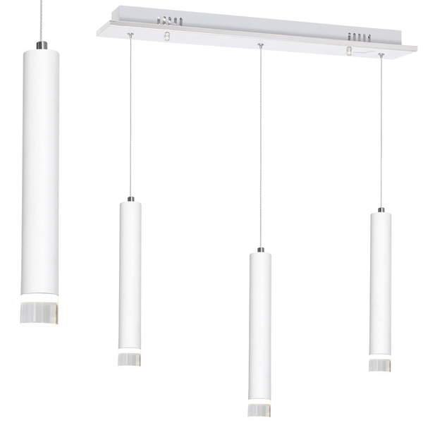LAMPA wisząca ALBA ML189 Milagro metalowa OPRAWA zwis LED 15W 4000K listwa kaskada tuby sople białe