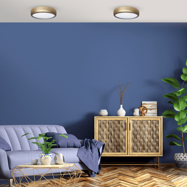 Złota lampa sufitowa Gea LED 36W CCT natynkowy plafon do pokoju