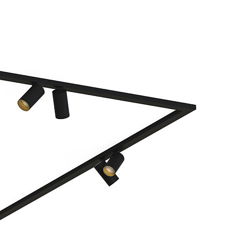 Regulowana lampa natynkowa Mono 7702 czarna oprawa do salonu