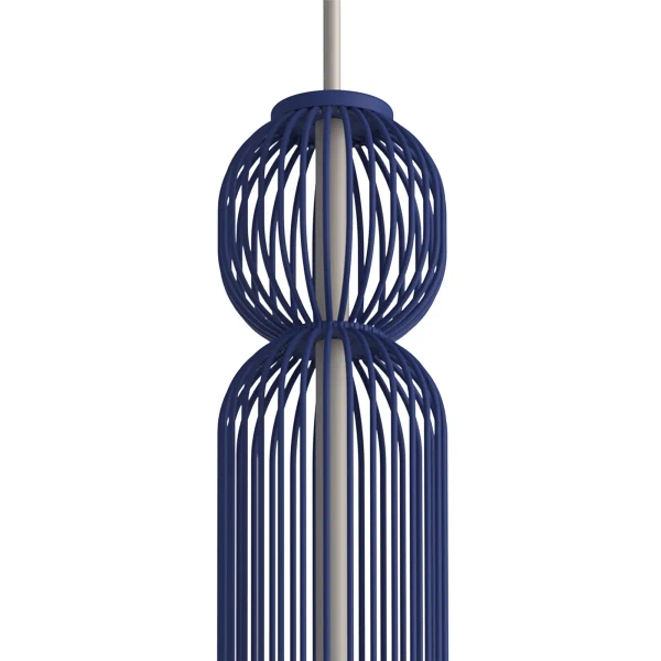 Sypialniana wisząca lampa CAMELEON SINGLES 12196 druciana granatowa