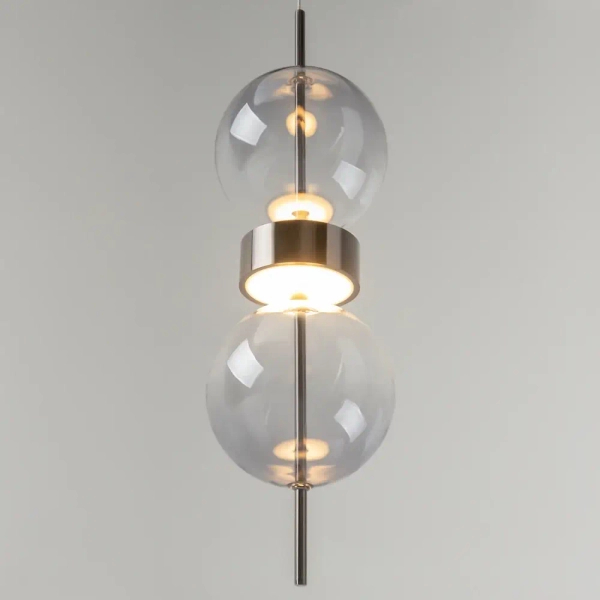 Kulista lampa wisząca Double Moon MOD478PL-L8B3K czarna LED 8W 3000K nad stół