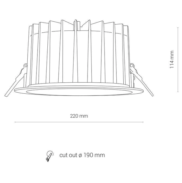 Łazienkowa LAMPA sufitowa KEA 8767 Nowodvorski okrągła OPRAWA wpust LED 40W 4000K metalowy IP44 biały