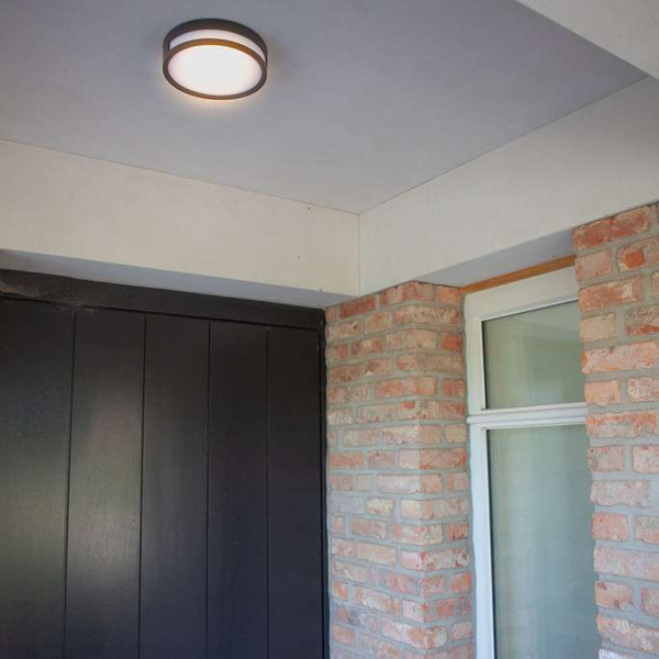 Zewnętrzna LAMPA sufitowa ROLA 6382201118 Lutec metalowa OPRAWA plafon LED 13W 3000K okrągły IP54 szary