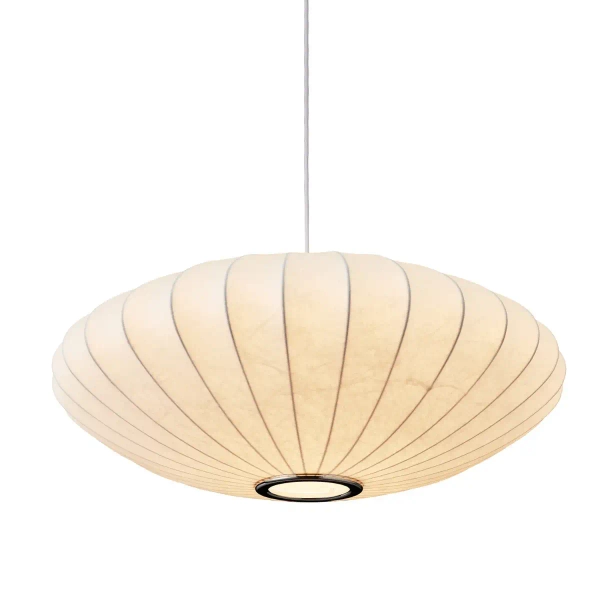 Lampa wisząca SILK FLAT ST-2328-60 z tkaniny kula biały