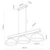 Lampa wisząca skandynawska Oslo 4712 TK Lighting drewniana potrójna biała