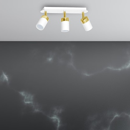 Regulowana LAMPA sufitowa JOKER MLP6130 Milagro metalowa OPRAWA plafon reflektorowy biały złoty