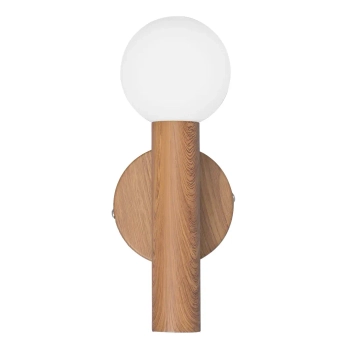 Naścienna lampa kulista Filano WL-33574-1-WD biała brązowa