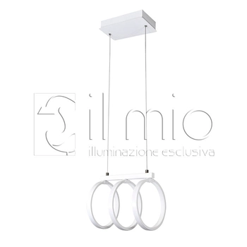 Nowoczesna lampa wisząca FLINT 308405 ringi LED 34W 3000K białe