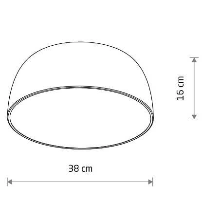 Kopułowy plafon Satellite 8010 Nowodvorski z czujnikiem ruchu czarny