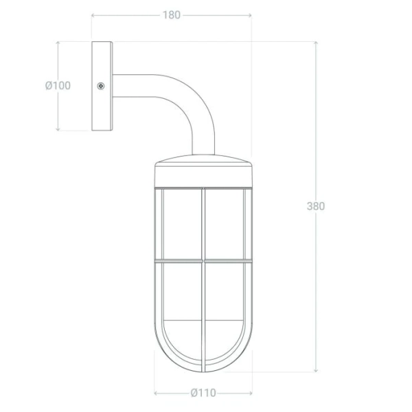Kinkiet zewnętrzny Gardena Clasica ABR-KZKG-C-E27 Abruzzo IP44 metal czarny