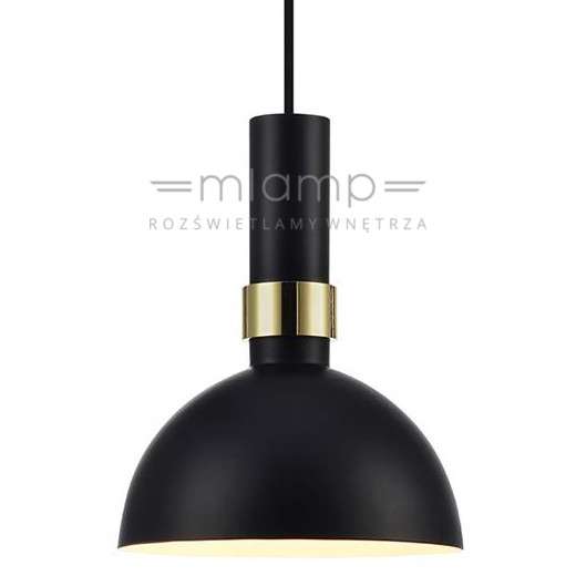 LAMPA wisząca LARRY 106974 Markslojd metalowa OPRAWA zwis kopuła mosiądz czarna