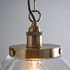 Wisząca lampa nad stół Hansen Grand 102926 szklana mosiądz przezroczysta