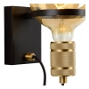 Industrialna lampa ścienna OTTELIEN 30271/01/30 Lucide bursztynowy czarny
