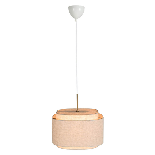 Lampa wisząca abażurowa Takai 2320403018 DFTP do jadalni beżowa