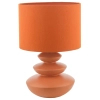 Ceramiczna stołowa lampa Discus DIS4211 abażurowa pomarańczowa