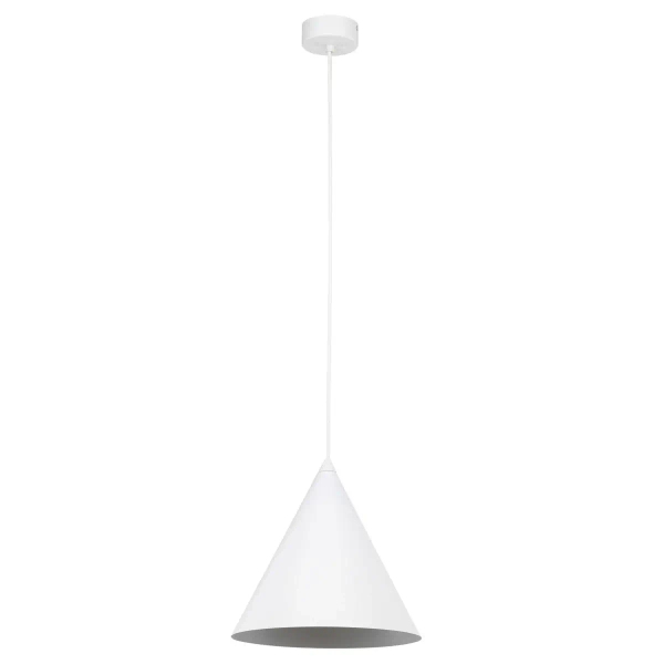 Salonowa lampa wisząca CONO 10008 stożkowa biały