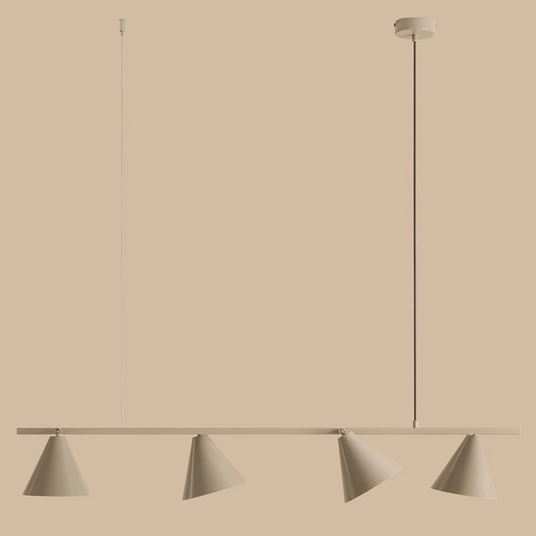 Lampa podwieszana nad stół Form 1108L17 Aldex stożki metalowe beżowe