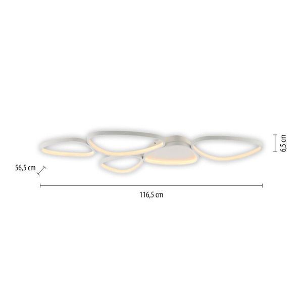 Sufitowa lampa Pebbles 14045-16 Just Light LED 42W 3000K biała