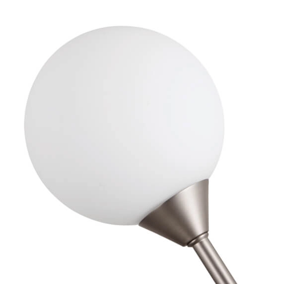 Kinkiet ścienny kulisty Evora WL-55342-2-SN Italux biały srebrny