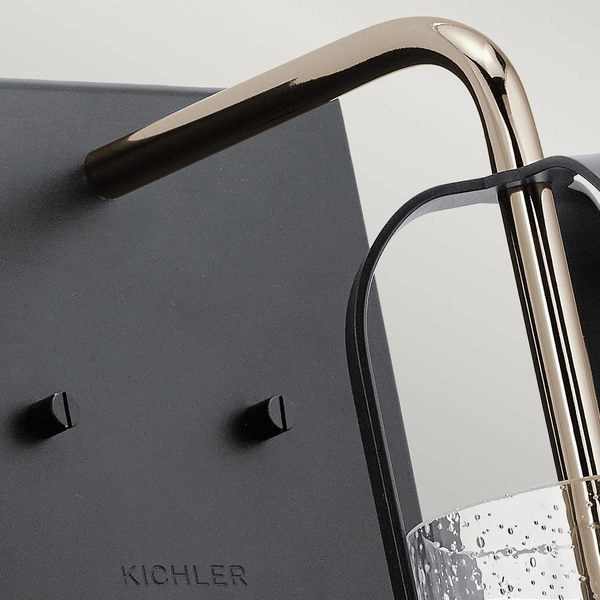 Szklany kinkiet ścienny QN-KITNER1-PN klosz zwis nikiel