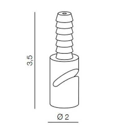 Uchwyt mocujący do przewodu Ziko AZ3554 Azzardo mosiądz