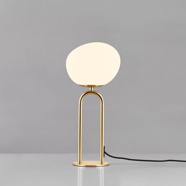 Lampka nocna do sypialni Shapes 2120055035 z wtyczką glamour mosiądz