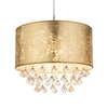 LAMPA wisząca AMY 15187H3 Globo okrągła OPRAWA abażurowa ZWIS z kryształkami glamour crystal złoty