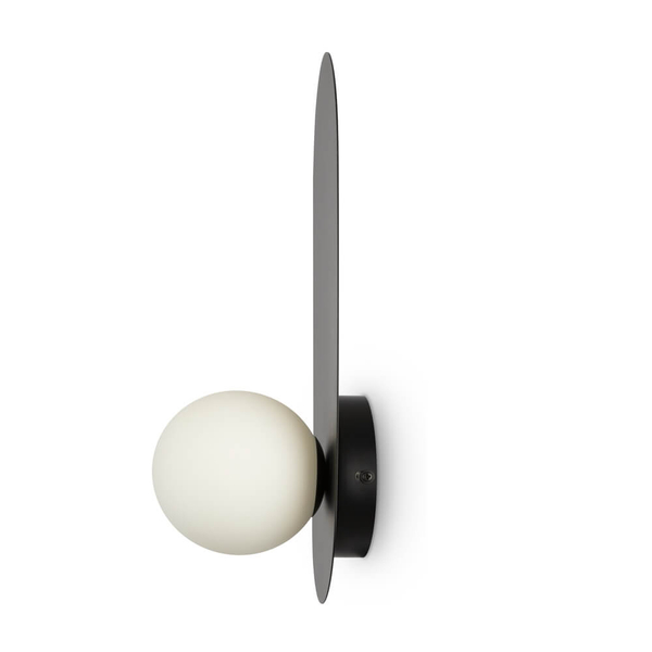 Kulista lampa przyścienna Bao MOD419WL-01B Maytoni do salonu czarny biały