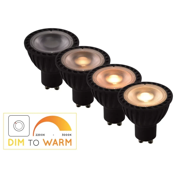 Reflektorek żarówka LED 49009/05/30 Lucide GU10 5W 2200K 320lm czarna