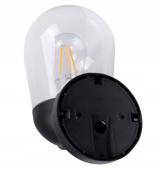 Zewnętrzna lampa ścienna SLP8204 szklany kinkiet do ogrodu czarny