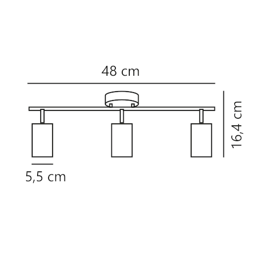 Sufitowa lampa regulowana EXPLORE 2113270103 do salonu tubki czarny