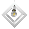 LAMPA wisząca SWEDEN 312457 Polux metalowa OPRAWA geometryczna ZWIS loftowy klatki białe